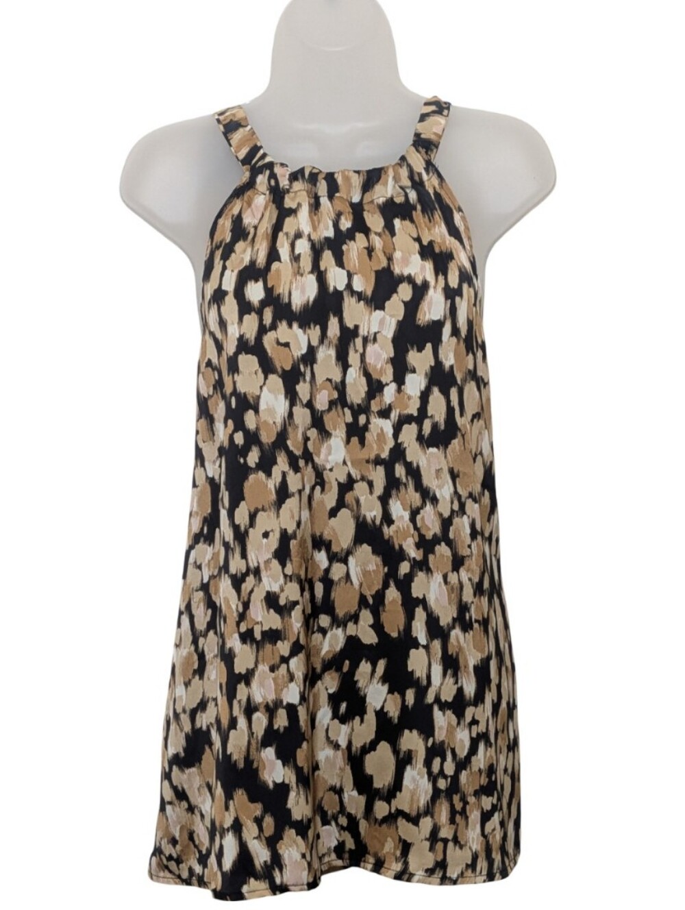 Maurices | Beige and Black Animal Print Halter Top | Shabby Chic | Summer